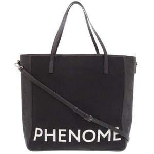 美品 エム シー エム 2WAY PHENOMENON+MCM キャンバス/レザー ブラック トートバッグ 黒 0382【中古】MCM
