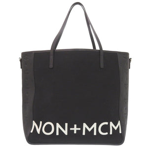 美品 エム シー エム 2WAY PHENOMENON+MCM キャンバス/レザー ブラック トートバッグ 黒 0382【中古】MCM