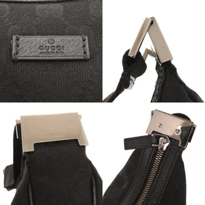 美品 グッチ 122790 GGキャンバス ブラック ショルダーバッグ 黒 0386【中古】GUCCI