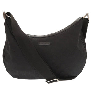 美品 グッチ 122790 GGキャンバス ブラック ショルダーバッグ 黒 0386【中古】GUCCI