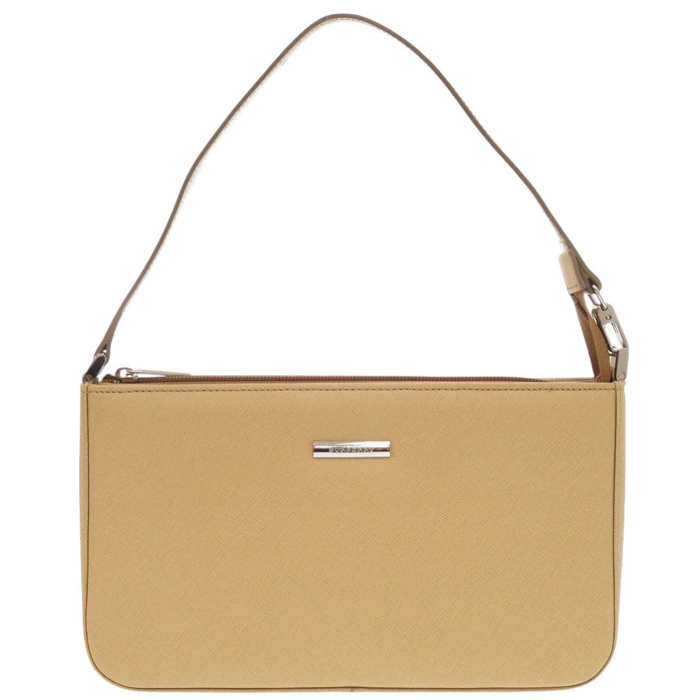 美品 バーバリー レザー ベージュ ショルダーバッグ 0391【中古】BURBERRY