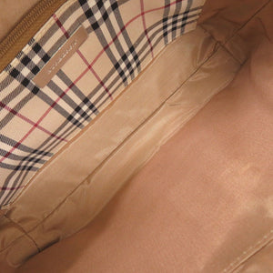 美品 バーバリー レザー ベージュ ショルダーバッグ 0391【中古】BURBERRY