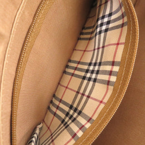 美品 バーバリー レザー ベージュ ショルダーバッグ 0391【中古】BURBERRY