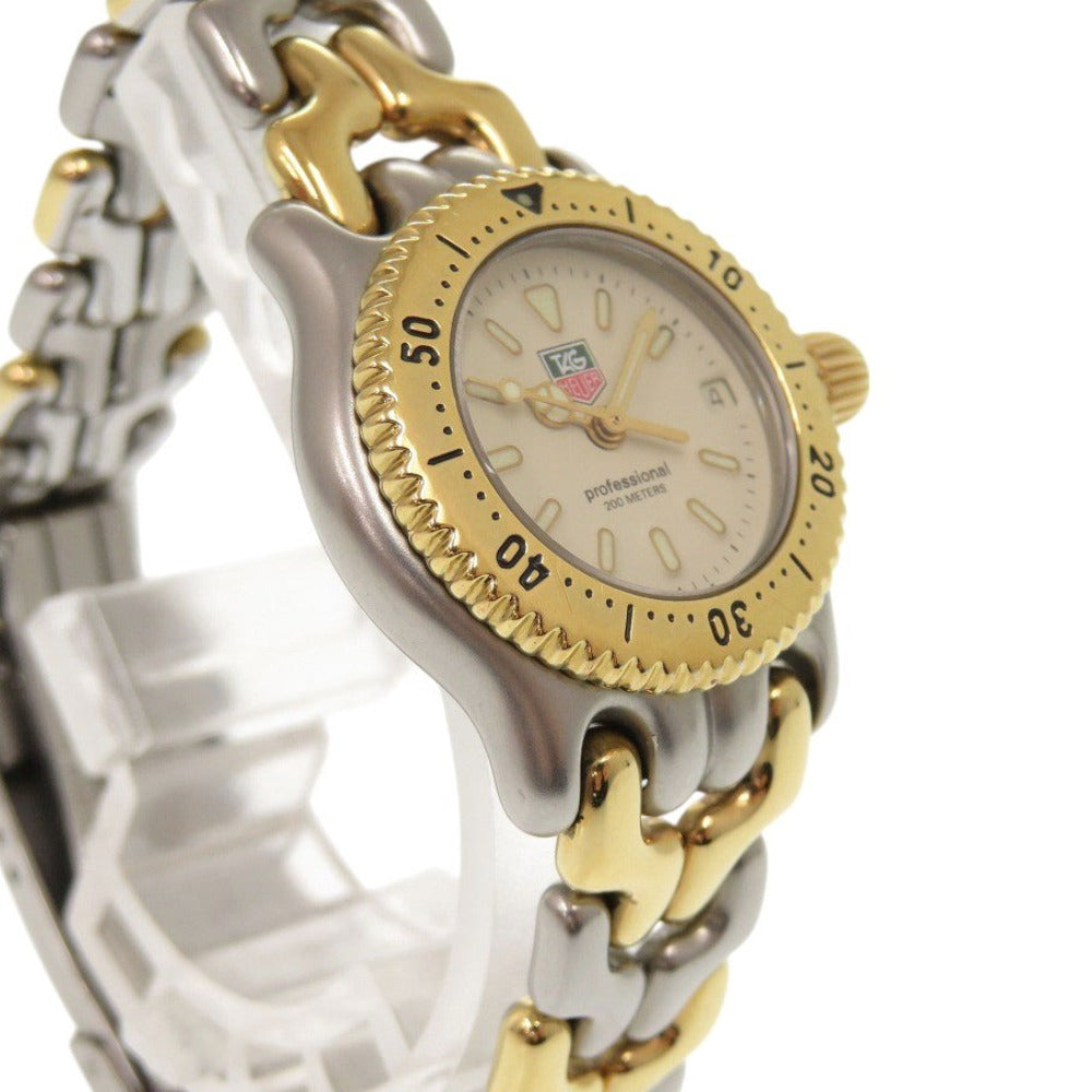 美品 タグホイヤー セルシリーズ S95.708 SS アイボリー クオーツ 腕時計 シルバー ゴールド 0395【中古】TAG HEUER