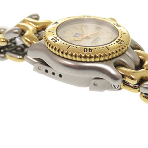 美品 タグホイヤー セルシリーズ S95.708 SS アイボリー クオーツ 腕時計 シルバー ゴールド 0395【中古】TAG HEUER