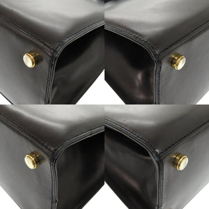 美品 サルヴァトーレフェラガモ ヴァラ BA214178 レザー ブラック ハンドバッグ 黒 0399【中古】Salvatore Ferragamo