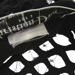 美品 クリスチャンディオール チュール付き ベレー帽 レース 帽子 コットン ブラック 0402【中古】Christian Dior