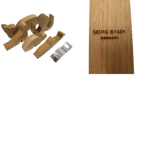 新品同様 ジョージジェンセン アルフレド アクアマリン ALFREDO AQUAMARINE オブジェ 海洋生物 積み木 インテリア ペーパーウェイト オーク アルミニウム ベージュ 0403【中古】Georg Jensen