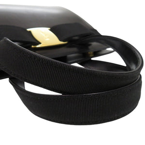 サルヴァトーレフェラガモ ヴァラリボン 2way ハンドバッグ ショルダーバッグ BA214178 レザー ブラック 0404【中古】Salvatore Ferragamo