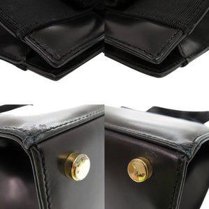 サルヴァトーレフェラガモ ヴァラリボン 2way ハンドバッグ ショルダーバッグ BA214178 レザー ブラック 0404【中古】Salvatore Ferragamo