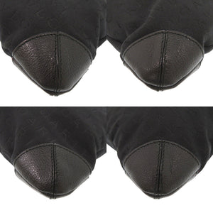 ブルガリ ロゴマニア キャンバス レザー ブラック ショルダーバッグ 黒 0405【中古】BVLGARI メンズ