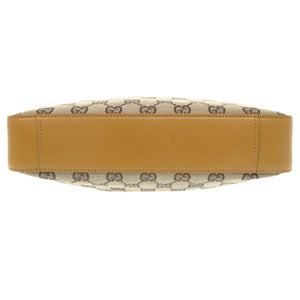 新品同様 グッチ 001 3812 GGキャンバス レザー ベージュ キャメル ワンショルダーバッグ ショルダーバッグ 0427【中古】GUCCI