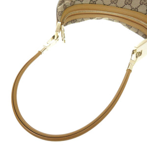 新品同様 グッチ 001 3812 GGキャンバス レザー ベージュ キャメル ワンショルダーバッグ ショルダーバッグ 0427【中古】GUCCI