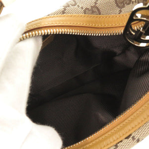 新品同様 グッチ 001 3812 GGキャンバス レザー ベージュ キャメル ワンショルダーバッグ ショルダーバッグ 0427【中古】GUCCI