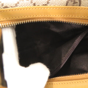 新品同様 グッチ 001 3812 GGキャンバス レザー ベージュ キャメル ワンショルダーバッグ ショルダーバッグ 0427【中古】GUCCI