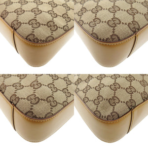 新品同様 グッチ 001 3812 GGキャンバス レザー ベージュ キャメル ワンショルダーバッグ ショルダーバッグ 0427【中古】GUCCI