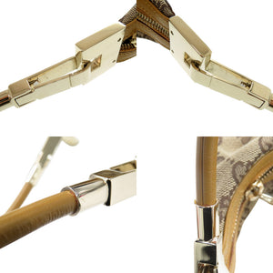 新品同様 グッチ 001 3812 GGキャンバス レザー ベージュ キャメル ワンショルダーバッグ ショルダーバッグ 0427【中古】GUCCI