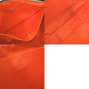 美品 ブルガリ ロゴマニア キャンバス レザー ブラウン アクセサリーポーチ ショルダーバッグ 0428【中古】BVLGARI