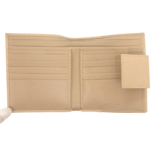 新品同様 ブルガリ 23273 ブルガリブルガリ ロゴクリップ コンパクトウォレット レザー ベージュ 三つ折り財布 0431【中古】BVLGARI