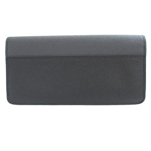 新品同様 バーバリー レザー ブラック 黒 メンズ 2つ折り長財布 財布 0432【中古】BURBERRY