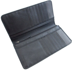 新品同様 バーバリー レザー ブラック 黒 メンズ 2つ折り長財布 財布 0432【中古】BURBERRY