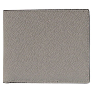 新品同様 ヴァレクストラ レザー グレー 二つ折り財布 0437【中古】Valextra