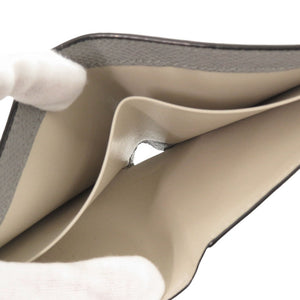 新品同様 ヴァレクストラ レザー グレー 二つ折り財布 0437【中古】Valextra