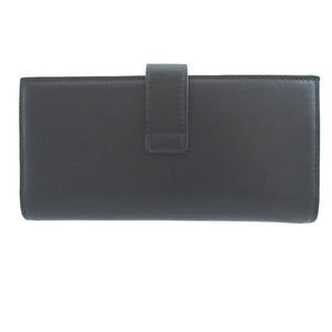 新品同様 サルヴァトーレ フェラガモ ガンチーニ レザー ブラック 黒 ピンク 2つ折り長財布 財布 0438【中古】Salvatore