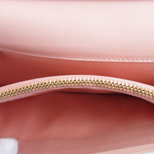 新品同様 サルヴァトーレ フェラガモ ガンチーニ レザー ブラック 黒 ピンク 2つ折り長財布 財布 0438【中古】Salvatore