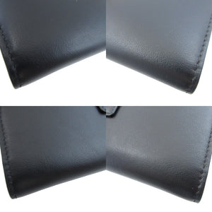 新品同様 サルヴァトーレ フェラガモ ガンチーニ レザー ブラック 黒 ピンク 2つ折り長財布 財布 0438【中古】Salvatore