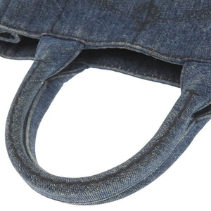 プラダ カナパ デニム ブルー 2WAY ショルダーバッグ トートバッグ ハンドバッグ 0440【中古】PRADA