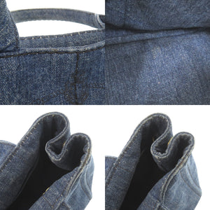 プラダ カナパ デニム ブルー 2WAY ショルダーバッグ トートバッグ ハンドバッグ 0440【中古】PRADA