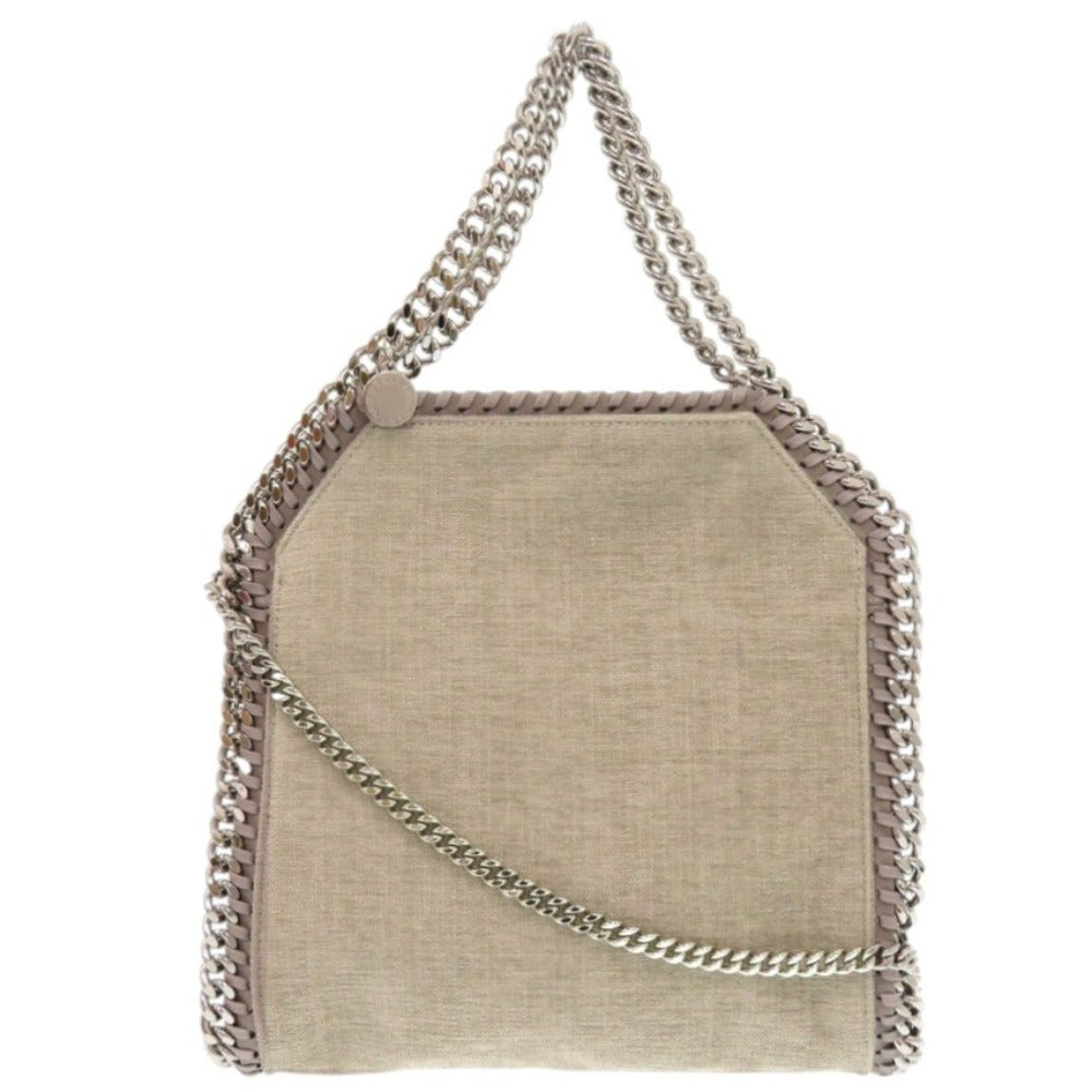 新品同様 ステラマッカートニー ファラベラ ミニ 371223 WP0089 ポリエステル コットン ベージュ 2wayハンドバッグ 0452【中古】Stella McCartney