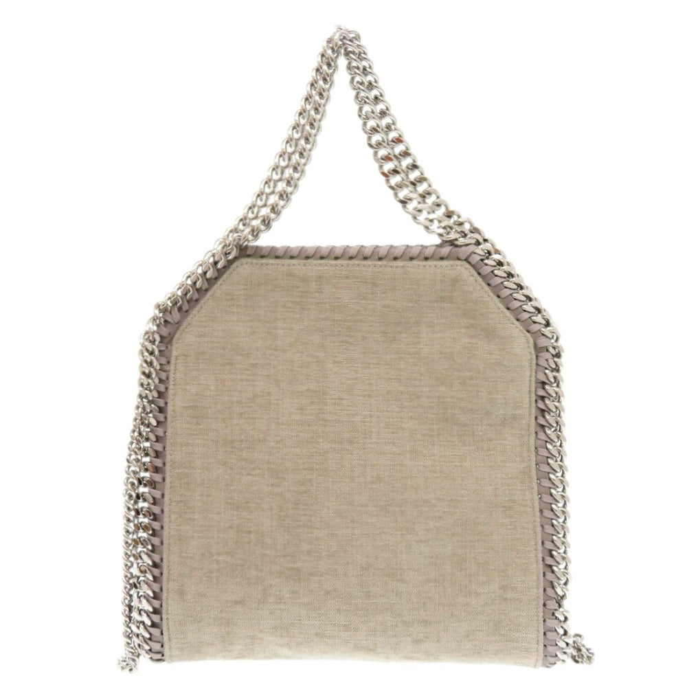 新品同様 ステラマッカートニー ファラベラ ミニ 371223 WP0089 ポリエステル コットン ベージュ 2wayハンドバッグ 0452【中古】Stella McCartney