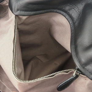 美品 ボッテガ ヴェネタ イントレチャート レザー ブラック シルバー金具 ショルダーバッグ 0458【中古】BOTTEGAVENETA