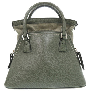 美品 メゾン マルジェラ 2WAY 5AC マイクロ ショルダーバッグ レザー グリーン 0466【中古】Maison Margiela