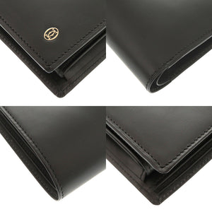 美品 カルティエ パシャ L3000137 レザー ブラック 二つ折り財布 黒 0468【中古】CARTIER メンズ