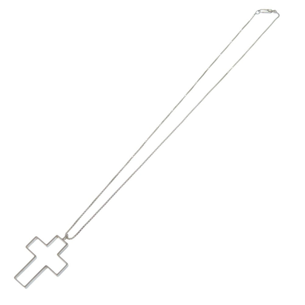 美品 グッチ オープンクロス ネックレス 925 十字架 ロザリオ ネックレス シルバー925 シルバー 0470【中古】GUCCI