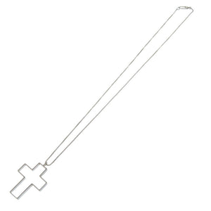 美品 グッチ オープンクロス ネックレス 925 十字架 ロザリオ ネックレス シルバー925 シルバー 0470【中古】GUCCI