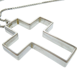 美品 グッチ オープンクロス ネックレス 925 十字架 ロザリオ ネックレス シルバー925 シルバー 0470【中古】GUCCI