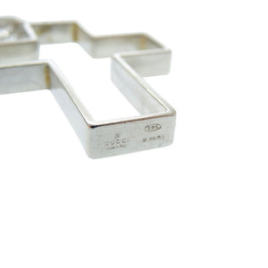 美品 グッチ オープンクロス ネックレス 925 十字架 ロザリオ ネックレス シルバー925 シルバー 0470【中古】GUCCI