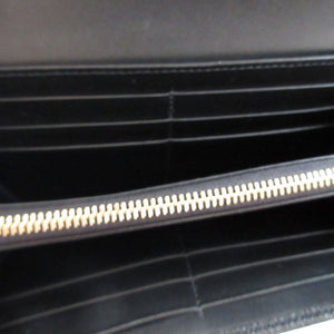 新品同様 ブルガリ ブルガリブルガリ レザー ブラック 黒 2つ折り長財布 財布 0471【中古】BVLGARI