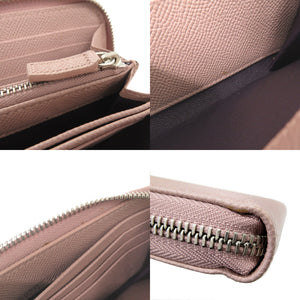 美品 ブルガリ ブルガリブルガリ 36935 レザー ピンクベージュ ラウンドファスナー 長財布 0473【中古】BVLGARI