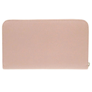 美品 ブルガリ ブルガリブルガリ 36935 レザー ピンクベージュ ラウンドファスナー 長財布 0473【中古】BVLGARI