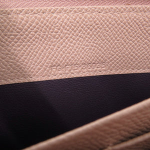 美品 ブルガリ ブルガリブルガリ 36935 レザー ピンクベージュ ラウンドファスナー 長財布 0473【中古】BVLGARI