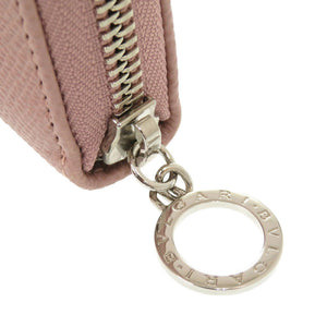 美品 ブルガリ ブルガリブルガリ 36935 レザー ピンクベージュ ラウンドファスナー 長財布 0473【中古】BVLGARI