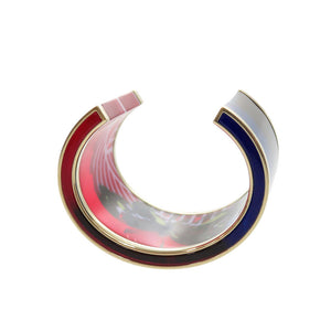 クリスチャンディオール D-Jungle Pop スケルトン 蝶 バングル プラスチック レッド ブレスレット 0486【中古】Christian Dior