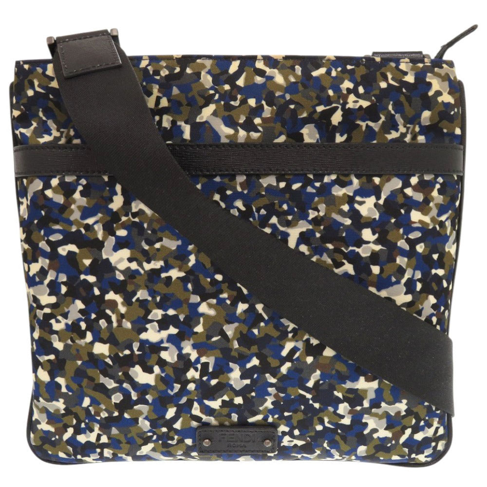 新品同様 フェンディ 7VA369-6DZ ナイロン レザー マルチカラー ショルダーバッグ 0487【中古】FENDI メンズ