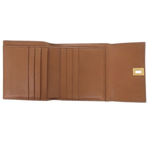 ボッテガヴェネタ パルメラート レザー ブラック 三つ折り財布 黒 0488【中古】BOTTEGAVENETA