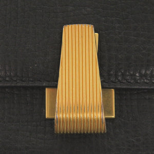 ボッテガヴェネタ パルメラート レザー ブラック 三つ折り財布 黒 0488【中古】BOTTEGAVENETA